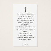 Celebration Of Life Funeral Photo Prayer Cards (Rückseite)