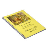 Celebration of Life Guest Book, Yellow Butterfly  Notizblock (Rechte Seite)