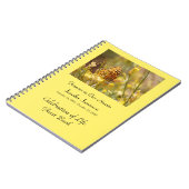 Celebration of Life Guest Book, Yellow Butterfly  Notizblock (Linke Seite)