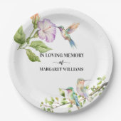 Celebration Of Life Hummingbirds Floral Pappteller (Vorderseite)