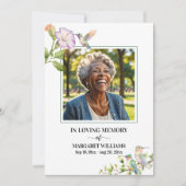 Celebration Of Life Hummingbirds Floral Photo Einladung (Vorderseite)