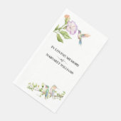 Celebration Of Life Hummingbirds Floral Serviette (Ecke)