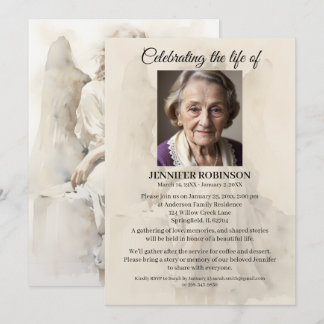 Celebration of Life Invitation Angel Memorial  Einladung