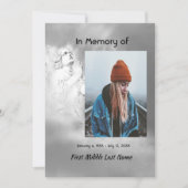 Celebration of Life Invite Angel Sky Clouds Einladung (Vorderseite)