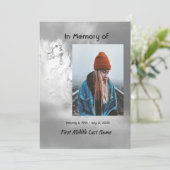 Celebration of Life Invite Angel Sky Clouds Einladung (Stehend Vorderseite)