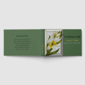 Celebration of Life Lilies Watercolor Guestbook Gästebuch (Voll)