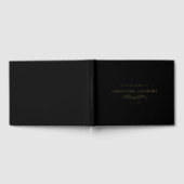 Celebration of Life Memorial–Elegant Minimal Black Gästebuch (Voll)