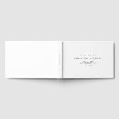 Celebration of Life Memorial–Elegant Minimal White Gästebuch (Voll)