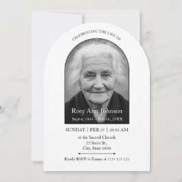 Celebration of Life Memorial Funeral Invitation Einladung
