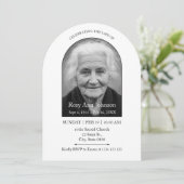 Celebration of Life Memorial Funeral Invitation Einladung (Stehend Vorderseite)