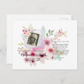 Celebration of Life Memorial Gift ADD FOTO VERSE Postkarte (Vorne/Hinten)