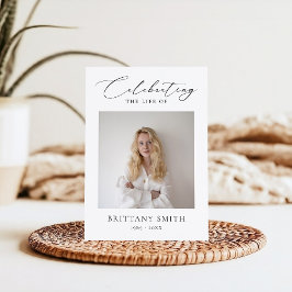 Celebration of Life Modern Memorial Photo Funeral Programm