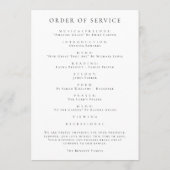 Celebration of Life Modern Memorial Photo Funeral Programm (Rückseite)