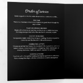 Celebration Of Life Obituary Service Order Funeral Dreifach-gefaltete Programmkarte (Innen Erste Seite)