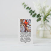 Celebration of Life Oil Cardinal Sympathy Card Visitenkarte (Stehend Vorderseite)