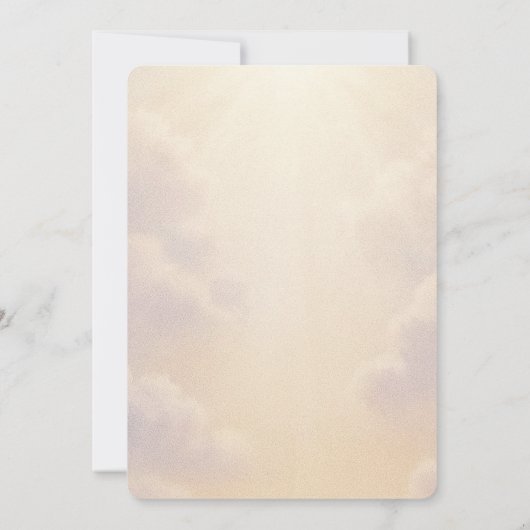 Celebration of Life - Peaceful Clouds Einladung (Rückseite)