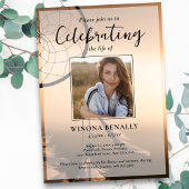 Celebration of Life Photo, Dream Catcher, Funeral Einladung
