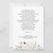 Celebration of Life Photo Funeral  Einladung (Rückseite)