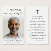 Celebration of Life Photo Funeral Prayer Card (Vorne & Hinten)