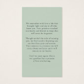 Celebration of Life Photo Funeral Prayer Card (Rückseite)