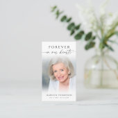 Celebration of Life Photo Funeral Prayer Card Visitenkarte (Stehend Vorderseite)