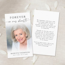 Celebration of Life Photo Funeral Prayer Card