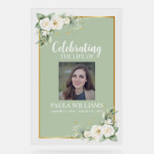 Celebration of Life Photo Funeral Welcome Acrylschild (Vorderseite)