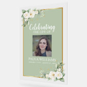 Celebration of Life Photo Funeral Welcome Acrylschild (Winkel)