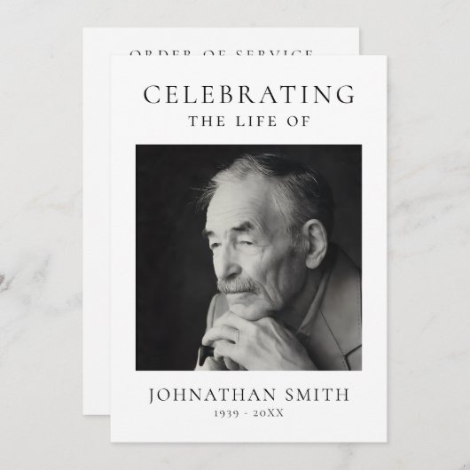 Celebration of Life Photo Memorial Funeral Programm (Vorne/Hinten)