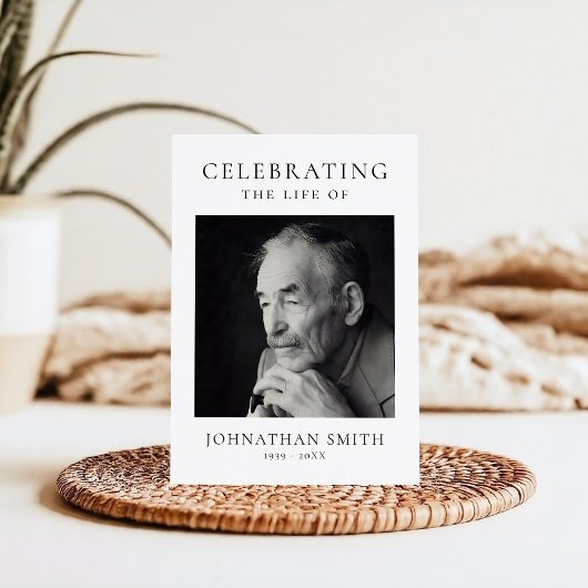 Celebration of Life Photo Memorial Funeral Programm