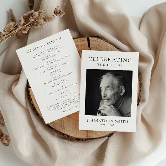 Celebration of Life Photo Memorial Funeral Programm