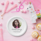 Celebration of Life Photo Memorial Keepsake Pappteller (Party)