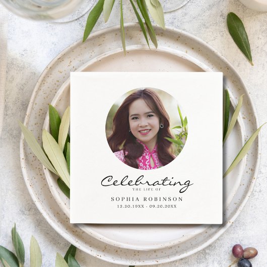 Celebration of Life Photo Memorial Keepsake Serviette