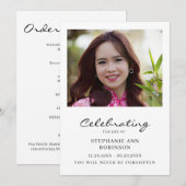Celebration of Life Photo Order of Service Programm (Vorne/Hinten)