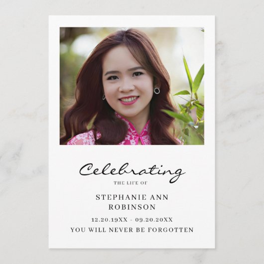 Celebration of Life Photo Order of Service Programm (Vorderseite)