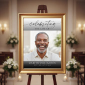 Celebration of Life Photo Script Memorial Poster