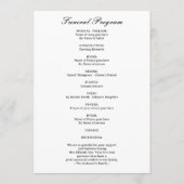 Celebration of Life Programs – Forever In Our Hear Programm (Rückseite)