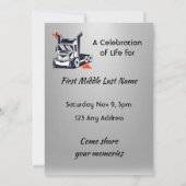 Celebration of Life Semi-Truck Tractor-trailer  Einladung (Rückseite)