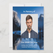 Celebration of Life Servce Mountain Lake Winter Einladung (Vorderseite)