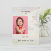 Celebration of Life Service Angel Reaching Einladung (Stehend Vorderseite)