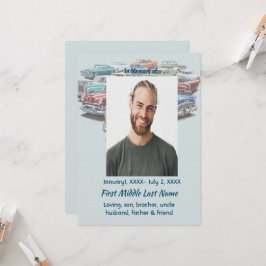 Celebration of Life Service Classic Vintage Car Einladung