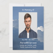 Celebration of Life Service Clouds Sky Heavenly Einladung (Vorderseite)