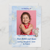 Celebration of Life Service Cute Mouse Children Einladung (Vorne/Hinten)