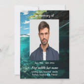 Celebration of Life Service Deep Sea Diving Diver Einladung (Vorderseite)