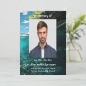 Celebration of Life Service Deep Sea Diving Diver Einladung (Stehend Vorderseite)