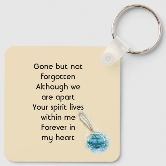 Celebration of Life Service Feather Pen Schlüsselanhänger (Rückseite)