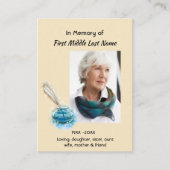 Celebration of Life Service Feather Pen  Visitenkarte (Vorderseite)