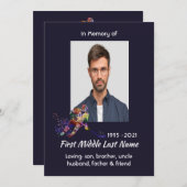 Celebration of Life Service Hockey Player Sport Save The Date (Vorne/Hinten)