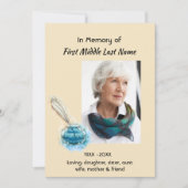 Celebration of Life Service Invite Feather Pen art Einladung (Vorderseite)