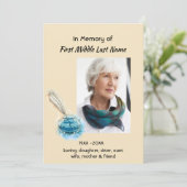 Celebration of Life Service Invite Feather Pen art Einladung (Stehend Vorderseite)